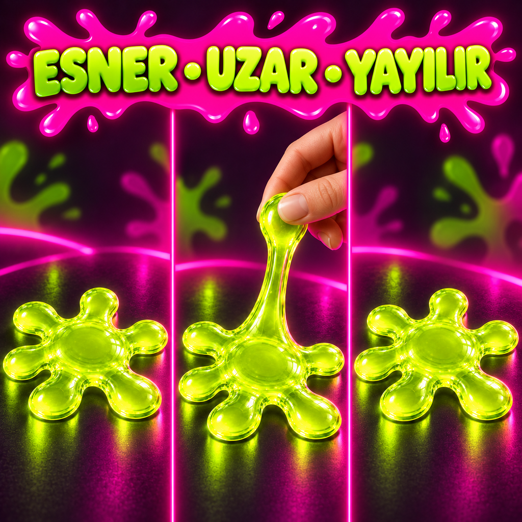 Splat Jel Squishy Oyuncak – Esneyen, Çekilen ve Yayılabilen Yumuşak Fidget Stres Oyuncağı, Çocuk ve Yetişkinler İçin Duyusal El Oyuncağı, Karışık Renk, 1 Adet