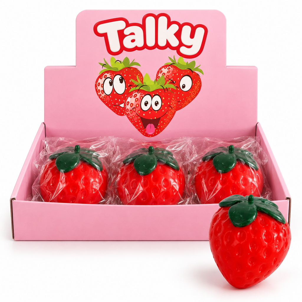 Çilek Squishy Sıkma Oyuncağı, Beyaz Jel Dolgulu Yumuşak TPR Fidget Stres Oyuncağı, Esnek ve Şekil Alan Sevimli Çilek Tasarımı, 1 Adet