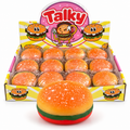Hamburger Squishy Oyuncak – Beyaz Jel Dolgulu, TPR Esnek Sıkılabilir Fidget ve Duyusal Oyuncak, Yumuşak Hamburger Tasarımlı, 1 Adet